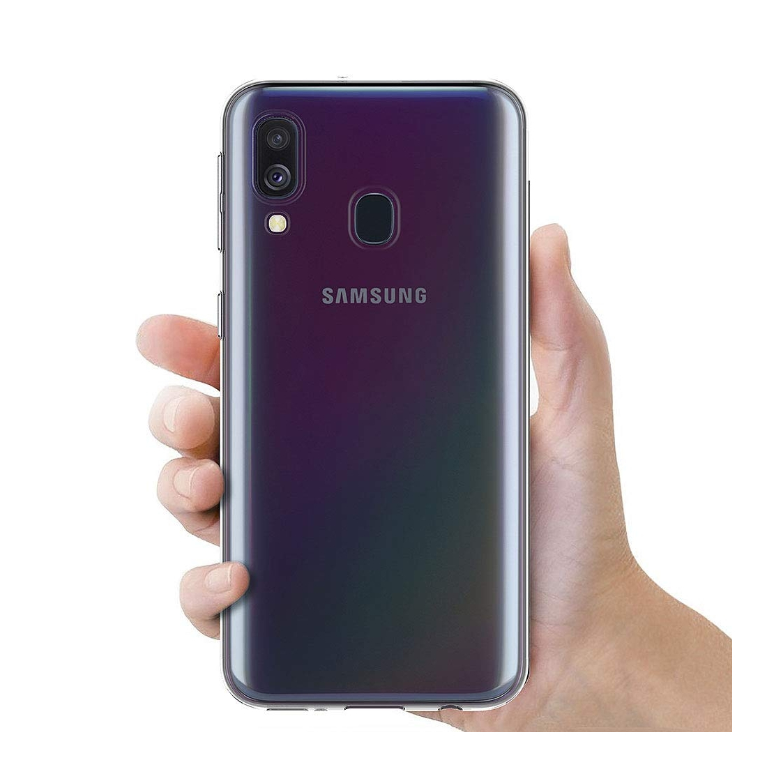 Moxie Coque Galaxy A40 [Skintrans] Coque en TPU Souple Transparente Ultra Fine pour Samsung Galaxy A40 (2019) - Transparent