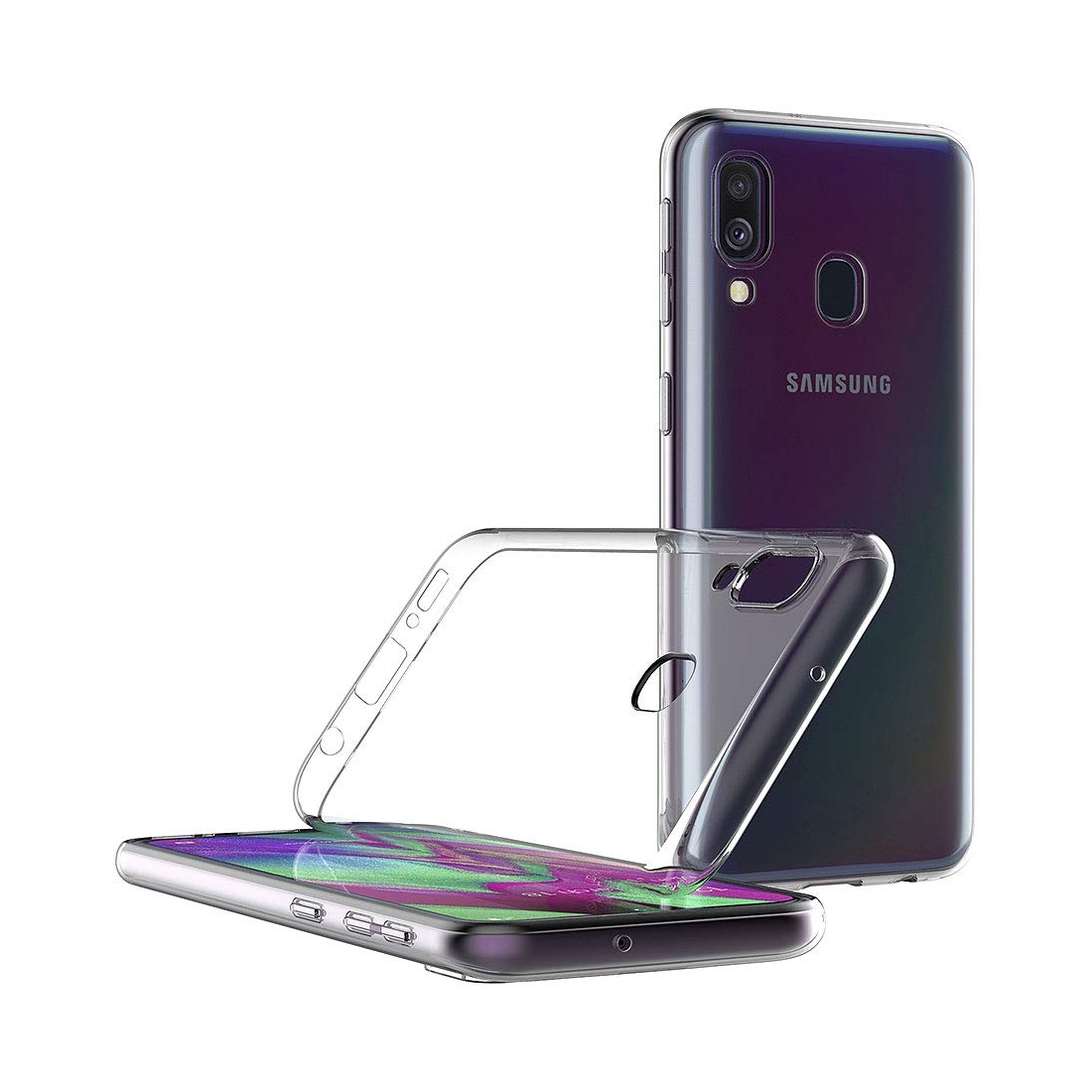 Moxie Coque Galaxy A40 [Skintrans] Coque en TPU Souple Transparente Ultra Fine pour Samsung Galaxy A40 (2019) - Transparent