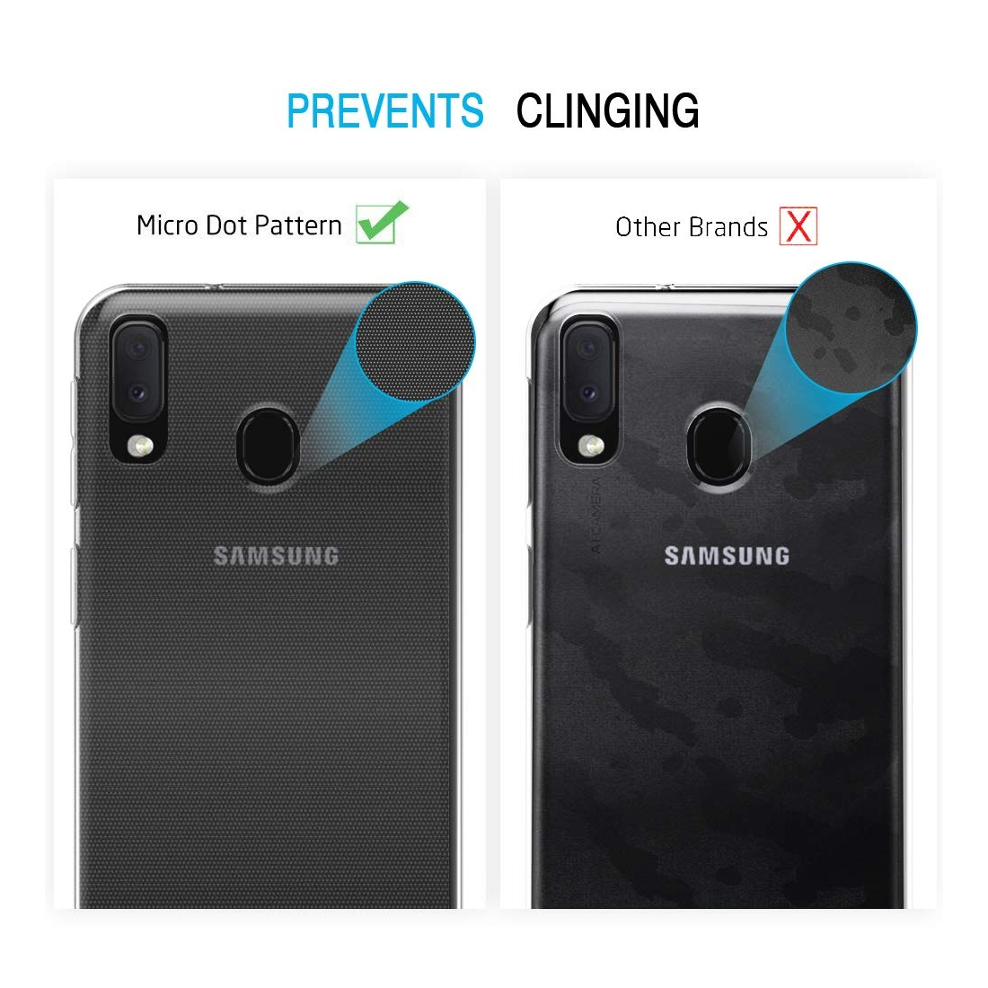 Moxie Coque Galaxy A20e [Skintrans] Coque en TPU Souple Transparente Ultra Fine pour Samsung Galaxy A20e (2019) - Transparent