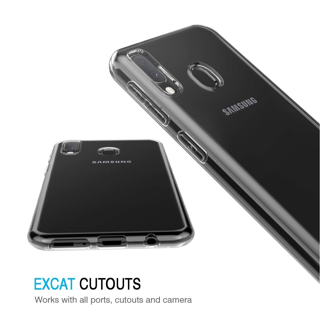 Moxie Coque Galaxy A20e [Skintrans] Coque en TPU Souple Transparente Ultra Fine pour Samsung Galaxy A20e (2019) - Transparent