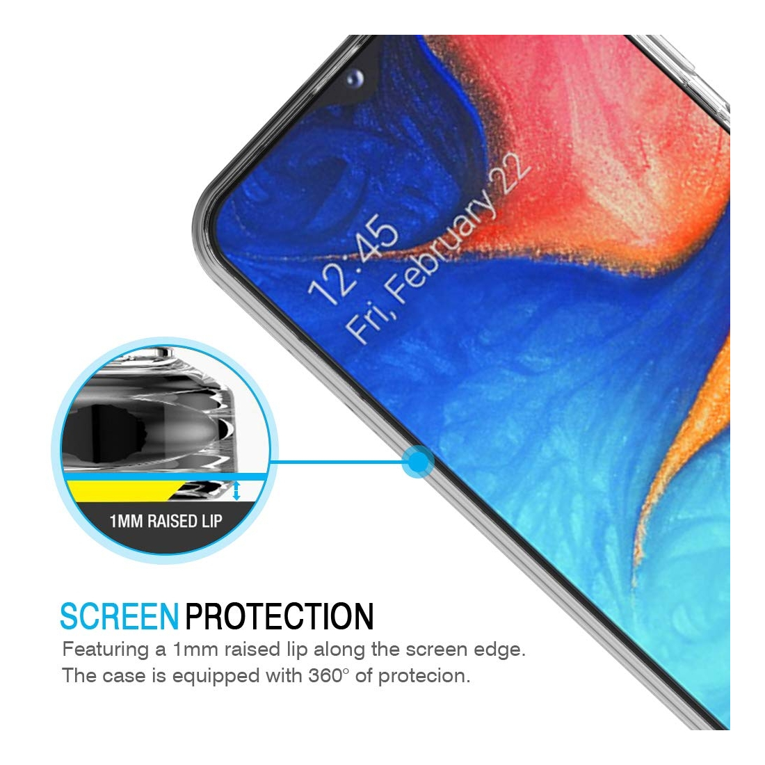 Moxie Coque Galaxy A20e [Skintrans] Coque en TPU Souple Transparente Ultra Fine pour Samsung Galaxy A20e (2019) - Transparent