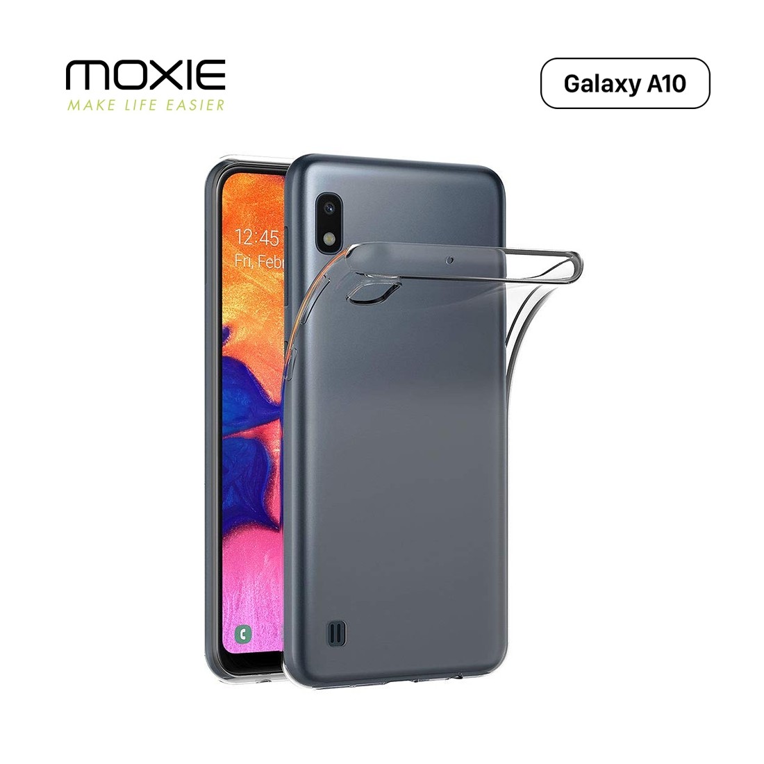 Moxie Coque Galaxy A10 [Skintrans] Coque en TPU Souple Transparente Ultra Fine pour Samsung Galaxy A10 (2019) - Transparent