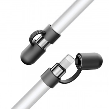 Baseus Support en Silicone pour Apple Pencil [ACBZ-AP01] Support Pencil Anti-poussière avec Capuchon, Excellente Stabilité, comp