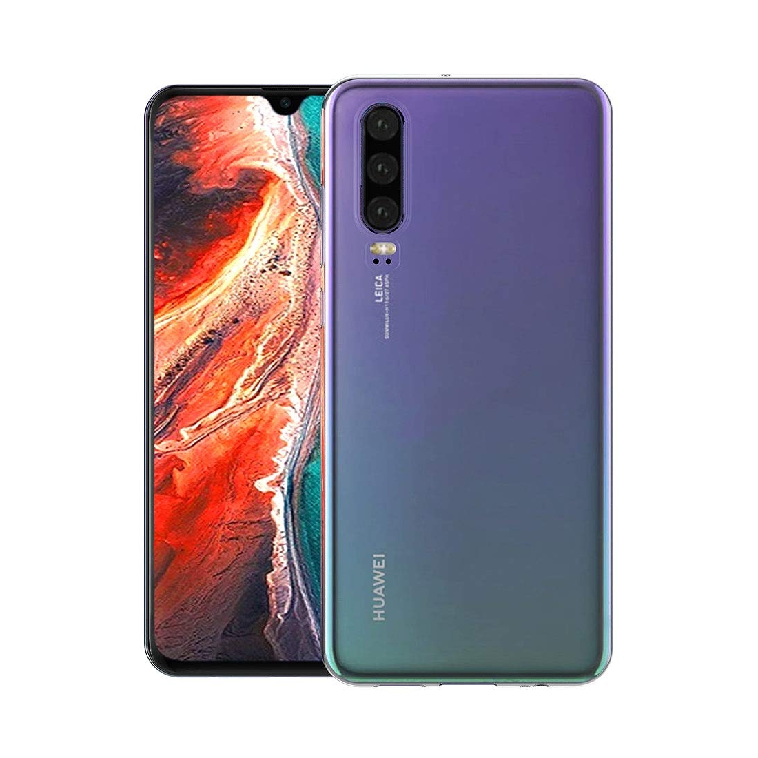 Coque Huawei P30, Moxie [Skintrans] Coque en TPU Souple Transparente Ultra Fine pour le Huawei P30 (2019) - Transparent