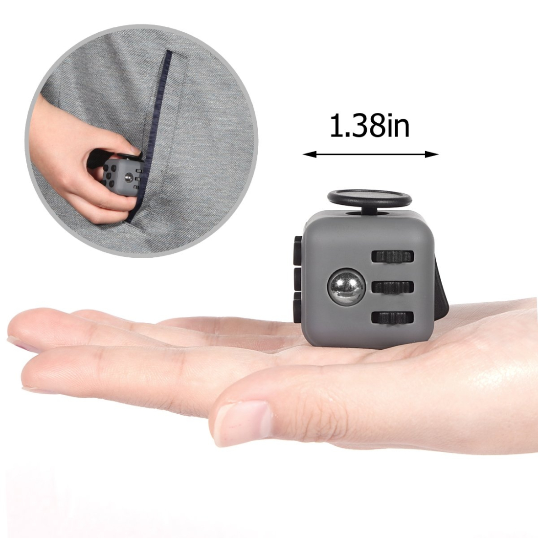 Crazy Cube Fidget Anti-Stress - Grey Black