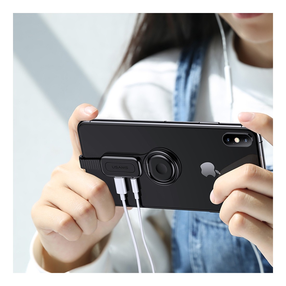 Adaptateur Audio Lightning et Jack 3.5mm, Usams [US-SJ275] Lightning pour la Charge, Connecteur Jack 3.5mm pour l'Audio en 2A, i