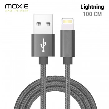 Câble Lightning, Moxie [DATANYLON] Câble Lightning renforcé en Nylon tressé supportant la Charge et la Synchronisation des donné
