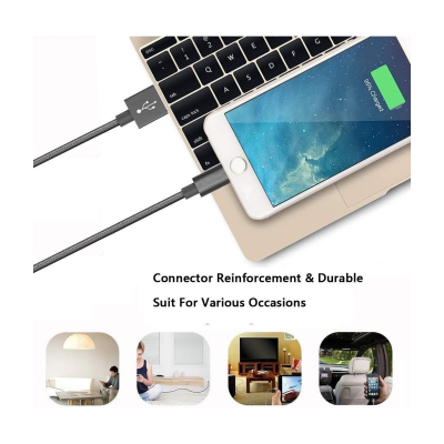 Câble Lightning, Moxie [DATANYLON] Câble Lightning renforcé en Nylon tressé supportant la Charge et la Synchronisation des donné