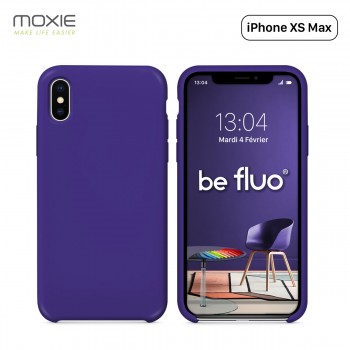 Moxie Coque iPhone XS Max [BeFluo] Coque Silicone Fine et Légère pour iPhone XS Max 6.5", Intérieur Microfibre, Coque Anti-chocs