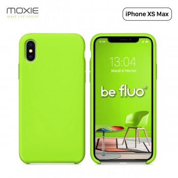 Moxie Coque iPhone XS Max [BeFluo] Coque Silicone Fine et Légère pour iPhone XS Max 6.5", Intérieur Microfibre, Coque Anti-chocs