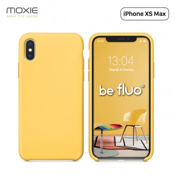 Moxie Coque iPhone XS Max [BeFluo] Coque Silicone Fine et Légère pour iPhone XS Max 6.5", Intérieur Microfibre, Coque Anti-chocs