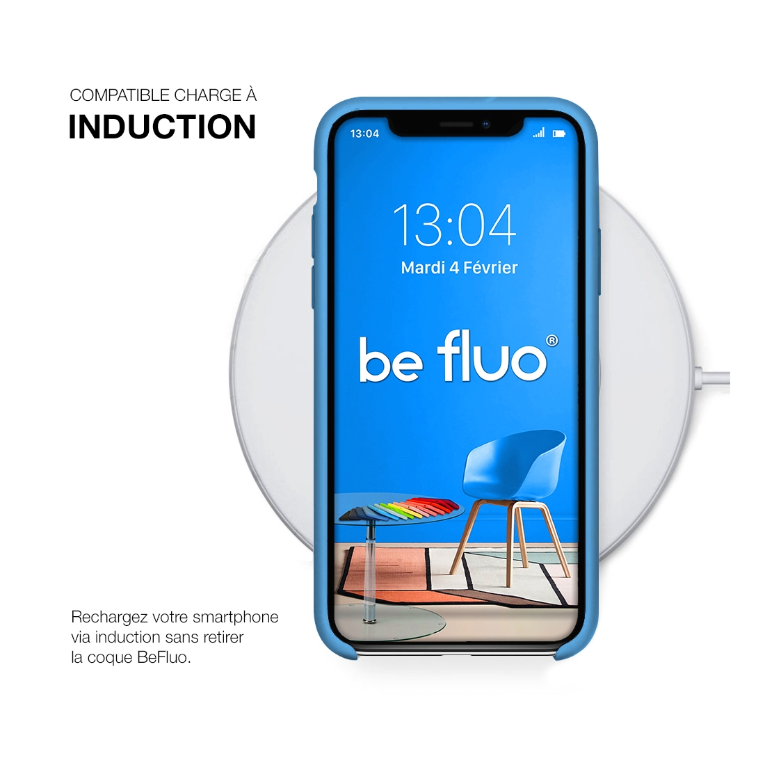 Moxie Coque iPhone XS Max [BeFluo] Coque Silicone Fine et Légère pour iPhone XS Max 6.5", Intérieur Microfibre, Coque Anti-chocs