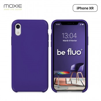 Moxie Coque iPhone XR [BeFluo] Coque Silicone Fine et Légère pour iPhone XR 6.1, Intérieur Microfibre, Coque Anti-chocs et Anti-