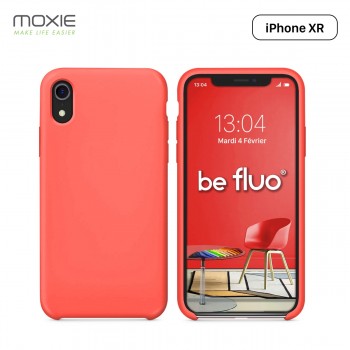 Moxie Coque iPhone XR [BeFluo] Coque Silicone Fine et Légère pour iPhone XR 6.1, Intérieur Microfibre, Coque Anti-chocs et Anti-