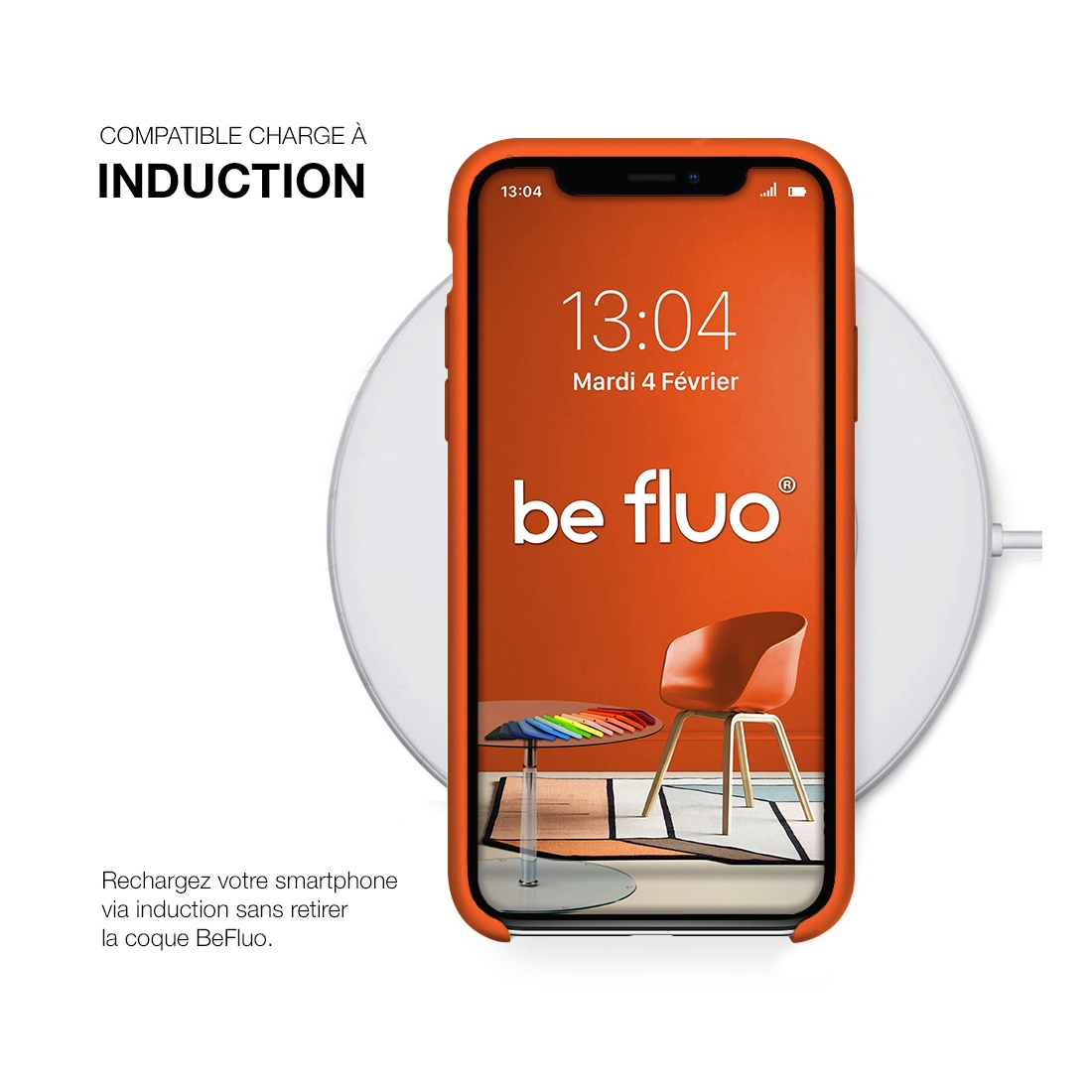 Moxie Coque iPhone XR [BeFluo] Coque Silicone Fine et Légère pour iPhone XR 6.1, Intérieur Microfibre, Coque Anti-chocs et Anti-