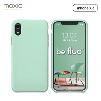 Moxie Coque iPhone XR [BeFluo] Coque Silicone Fine et Légère pour iPhone XR 6.1, Intérieur Microfibre, Coque Anti-chocs et Anti-