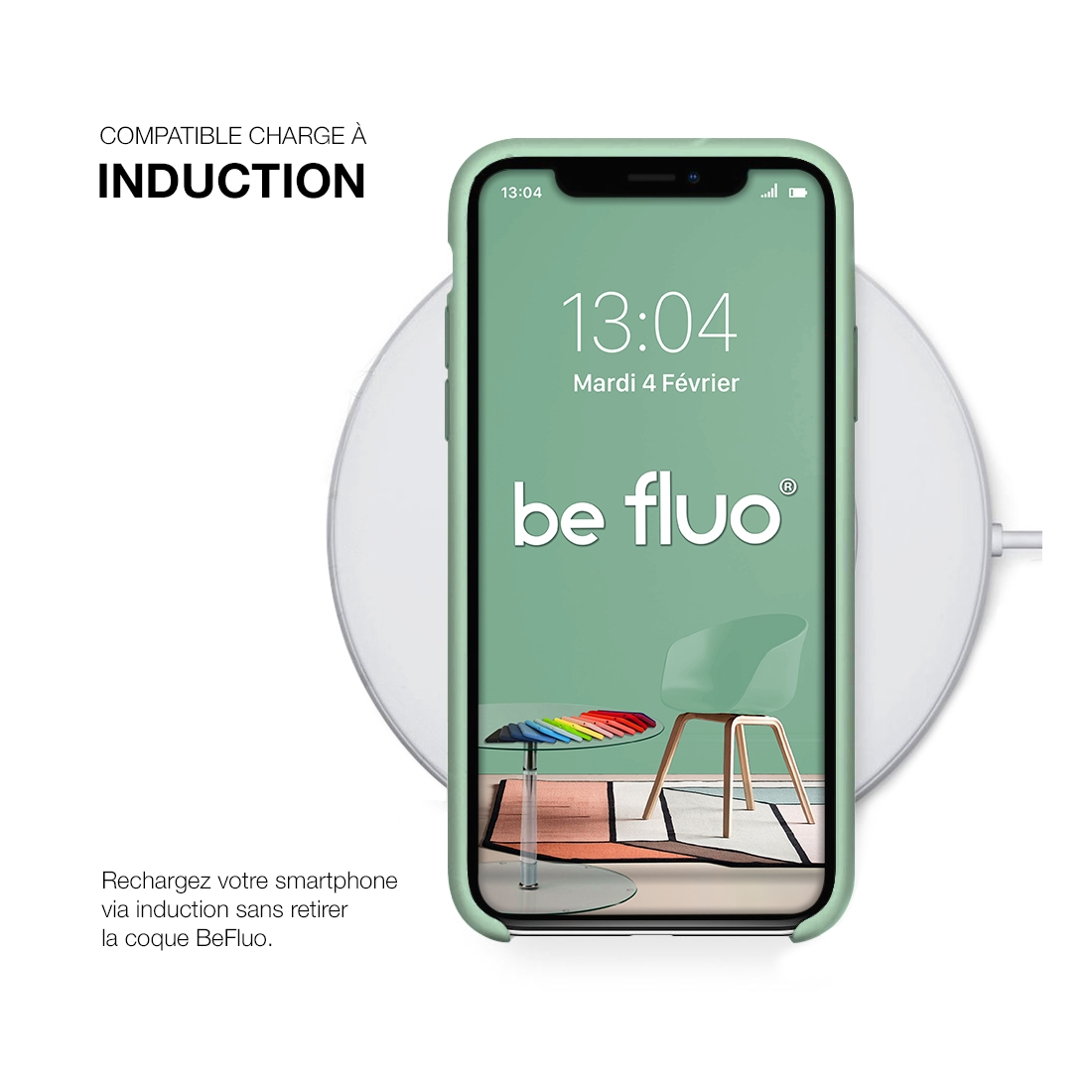 Moxie Coque iPhone XR [BeFluo] Coque Silicone Fine et Légère pour iPhone XR 6.1, Intérieur Microfibre, Coque Anti-chocs et Anti-