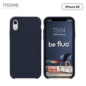 Moxie Coque iPhone XR [BeFluo] Coque Silicone Fine et Légère pour iPhone XR 6.1, Intérieur Microfibre, Coque Anti-chocs et Anti-