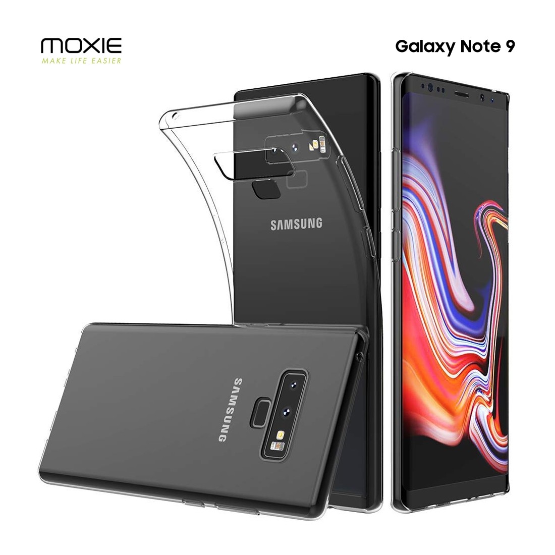 Coque Galaxy Note 9 2018, Moxie [Skintrans] Coque en TPU Souple Transparente Ultra Fine pour Samsung Galaxy Note 9 - Transparent