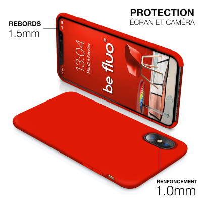 Moxie Coque iPhone XS Max [BeFluo] Coque Silicone Fine et Légère pour iPhone XS Max 6.5", Intérieur Microfibre, Coque Anti-chocs
