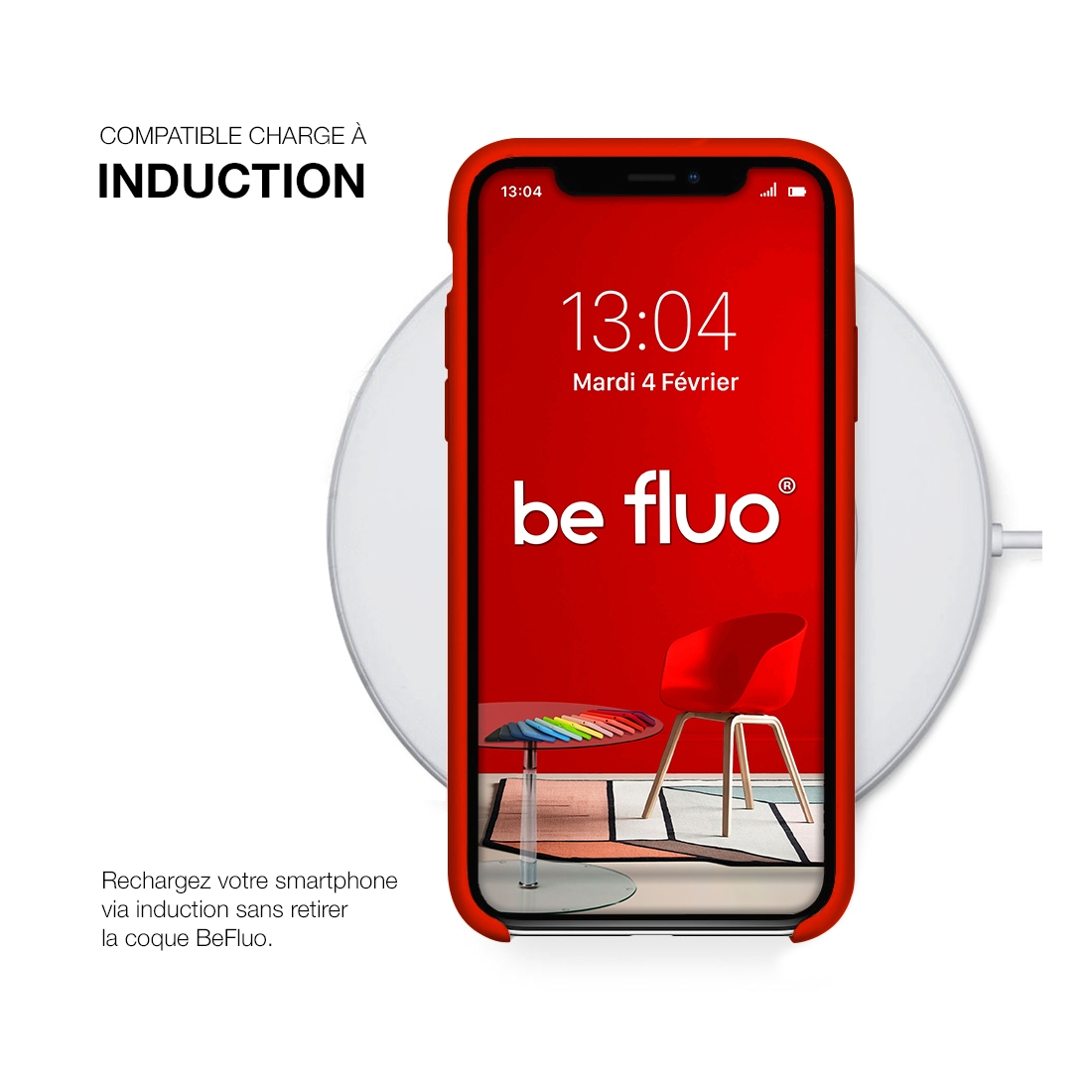 Moxie Coque iPhone XS Max [BeFluo] Coque Silicone Fine et Légère pour iPhone XS Max 6.5", Intérieur Microfibre, Coque Anti-chocs