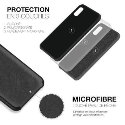 Moxie Coque iPhone XS Max [BeFluo] Coque Silicone Fine et Légère pour iPhone XS Max 6.5", Intérieur Microfibre, Coque Anti-chocs