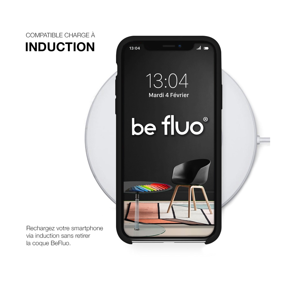Moxie Coque iPhone XS Max [BeFluo] Coque Silicone Fine et Légère pour iPhone XS Max 6.5", Intérieur Microfibre, Coque Anti-chocs