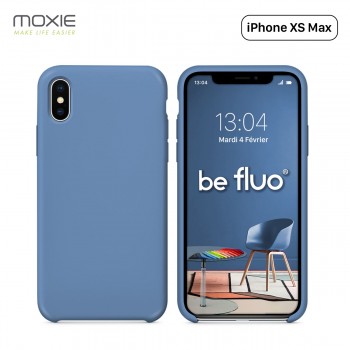 Moxie Coque iPhone XS Max [BeFluo] Coque Silicone Fine et Légère pour iPhone XS Max 6.5", Intérieur Microfibre, Coque Anti-chocs