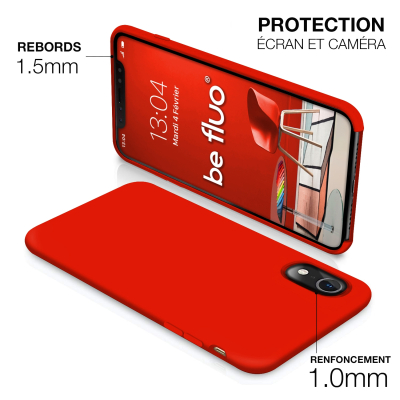 Moxie Coque iPhone XR [BeFluo] Coque Silicone Fine et Légère pour iPhone XR 6.1", Intérieur Microfibre, Coque Anti-chocs et Anti