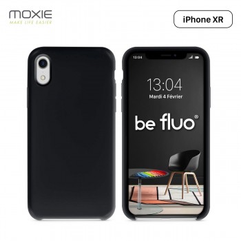 Moxie Coque iPhone XR [BeFluo] Coque Silicone Fine et Légère pour iPhone XR 6.1, Intérieur Microfibre, Coque Anti-chocs et Anti-