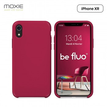 Moxie Coque iPhone XR [BeFluo] Coque Silicone Fine et Légère pour iPhone XR 6.1, Intérieur Microfibre, Coque Anti-chocs et Anti-