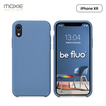 Moxie Coque iPhone XR [BeFluo] Coque Silicone Fine et Légère pour iPhone XR 6.1", Intérieur Microfibre, Coque Anti-chocs et Anti