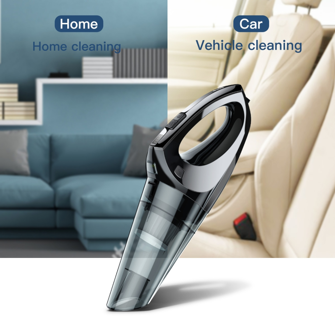 Aspirateur portable, Baseus [Shark One] [ACH501-01] Aspirateur Universel pour Voiture Filaire Puissance 65W avec emboûts et Hous