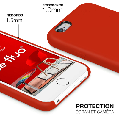Moxie Coque iPhone 6/6S [BeFluo] Coque Silicone Fine et Légère pour iPhone 6S et iPhone 6, Intérieur Microfibre, Coque Anti-choc