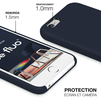 Moxie Coque iPhone 6/6S [BeFluo] Coque Silicone Fine et Légère pour iPhone 6S et iPhone 6, Intérieur Microfibre, Coque Anti-choc
