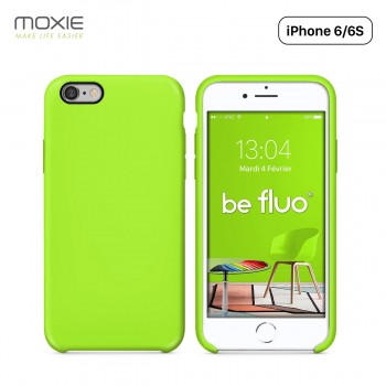 Moxie Coque iPhone 6/6S [BeFluo] Coque Silicone Fine et Légère pour iPhone 6S et iPhone 6, Intérieur Microfibre, Coque Anti-choc