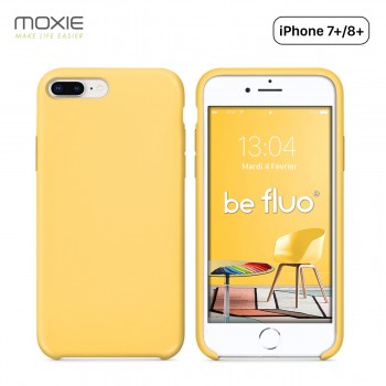 Moxie Coque iPhone 7 Plus/8 Plus [BeFluo] Coque Silicone Fine et Légère pour iPhone 8 Plus et iPhone 7 Plus, Intérieur Microfibr