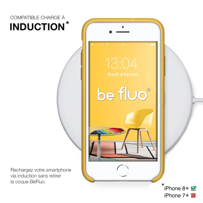 Moxie Coque iPhone 7 Plus/8 Plus [BeFluo] Coque Silicone Fine et Légère pour iPhone 8 Plus et iPhone 7 Plus, Intérieur Microfibr