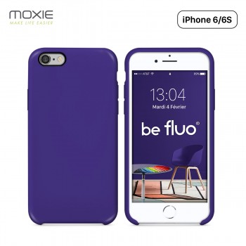 Moxie Coque iPhone 6/6S [BeFluo] Coque Silicone Fine et Légère pour iPhone 6S et iPhone 6, Intérieur Microfibre, Coque Anti-choc