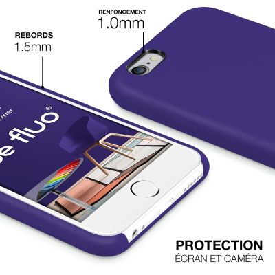 Moxie Coque iPhone 6/6S [BeFluo] Coque Silicone Fine et Légère pour iPhone 6S et iPhone 6, Intérieur Microfibre, Coque Anti-choc