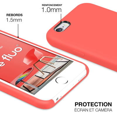 Moxie Coque iPhone 6/6S [BeFluo] Coque Silicone Fine et Légère pour iPhone 6S et iPhone 6, Intérieur Microfibre, Coque Anti-choc