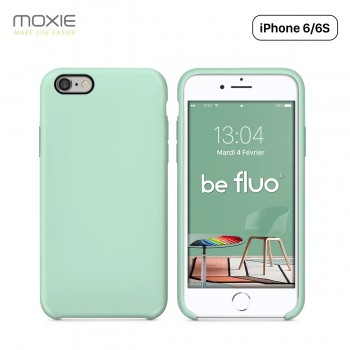 Moxie Coque iPhone 6/6S [BeFluo] Coque Silicone Fine et Légère pour iPhone 6S et iPhone 6, Intérieur Microfibre, Coque Anti-choc