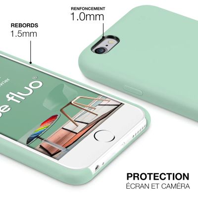 Moxie Coque iPhone 6/6S [BeFluo] Coque Silicone Fine et Légère pour iPhone 6S et iPhone 6, Intérieur Microfibre, Coque Anti-choc