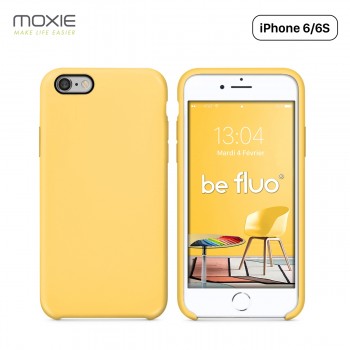 Moxie Coque iPhone 6/6S [BeFluo] Coque Silicone Fine et Légère pour iPhone 6S et iPhone 6, Intérieur Microfibre, Coque Anti-choc