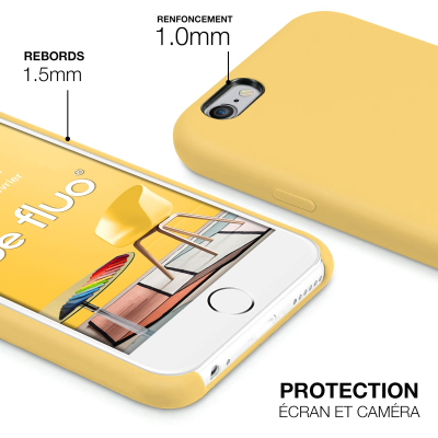 Moxie Coque iPhone 6/6S [BeFluo] Coque Silicone Fine et Légère pour iPhone 6S et iPhone 6, Intérieur Microfibre, Coque Anti-choc