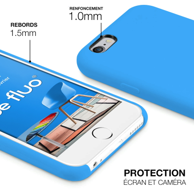 Moxie Coque iPhone 6/6S [BeFluo] Coque Silicone Fine et Légère pour iPhone 6S et iPhone 6, Intérieur Microfibre, Coque Anti-choc