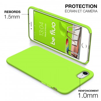 Moxie Coque iPhone 7/8/SE 2020 [BeFluo] Coque Silicone Fine et Légère pour iPhone 8, iPhone 7 et iPhone SE 2020, Intérieur Micro