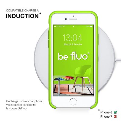 Moxie Coque iPhone 7/8/SE 2020 [BeFluo] Coque Silicone Fine et Légère pour iPhone 8, iPhone 7 et iPhone SE 2020, Intérieur Micro