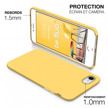 Moxie Coque iPhone 7/8/SE 2020 [BeFluo] Coque Silicone Fine et Légère pour iPhone 8, iPhone 7 et iPhone SE 2020, Intérieur Micro