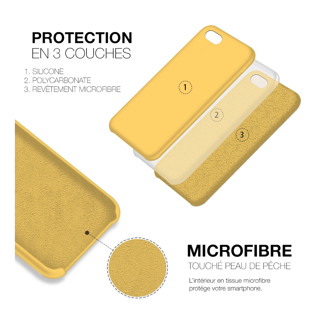 Moxie Coque iPhone 7/8/SE 2020 [BeFluo] Coque Silicone Fine et Légère pour iPhone 8, iPhone 7 et iPhone SE 2020, Intérieur Micro